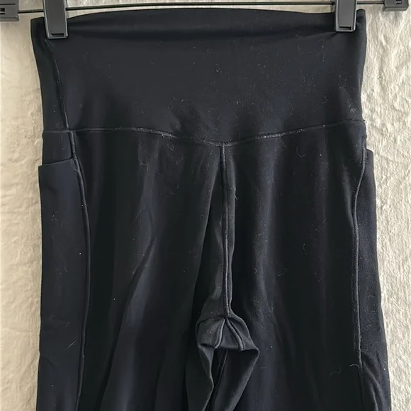 Aerie Offline Real Me Xtra 7/8ths High Rise Crossover Waistband Black Leggings M - Picture 5 of 6